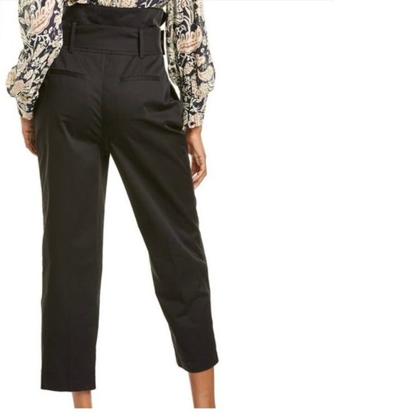 ba&sh Womens Khol Classic High Waist Paperbag Pants Trouser Pleated Pockets Belt - Picture 3 of 10